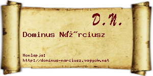 Dominus Nárciusz névjegykártya